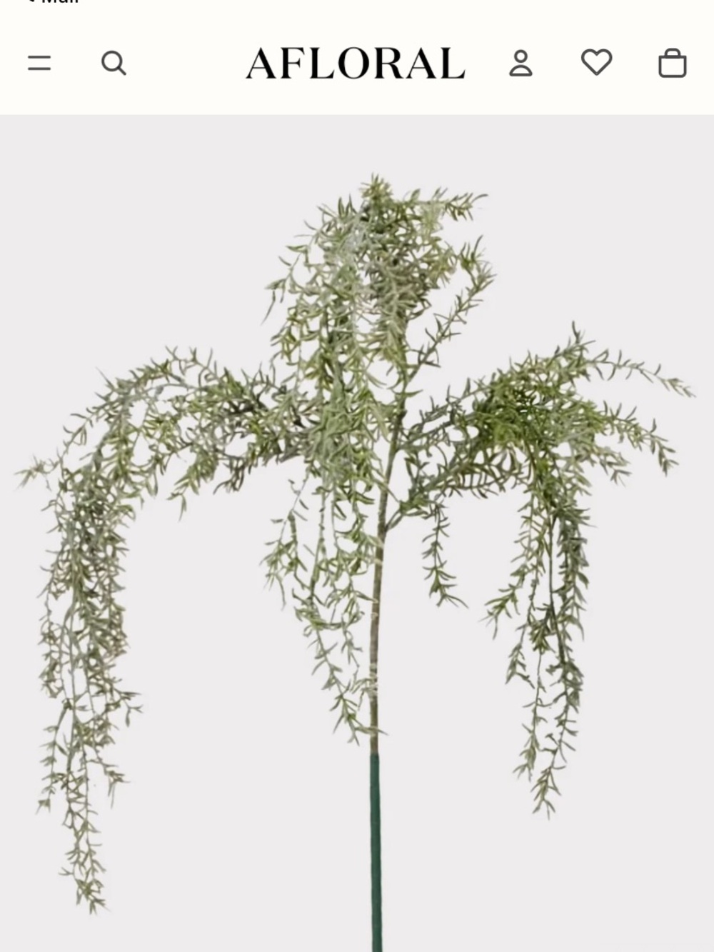 AFLORAL Faux Rosemary Herb Draping Bush